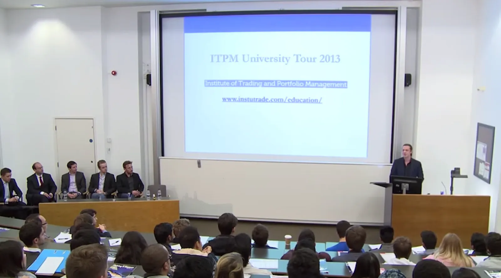 Anton presenting on a University Tour in 2013 Anton Kreil, ITPM